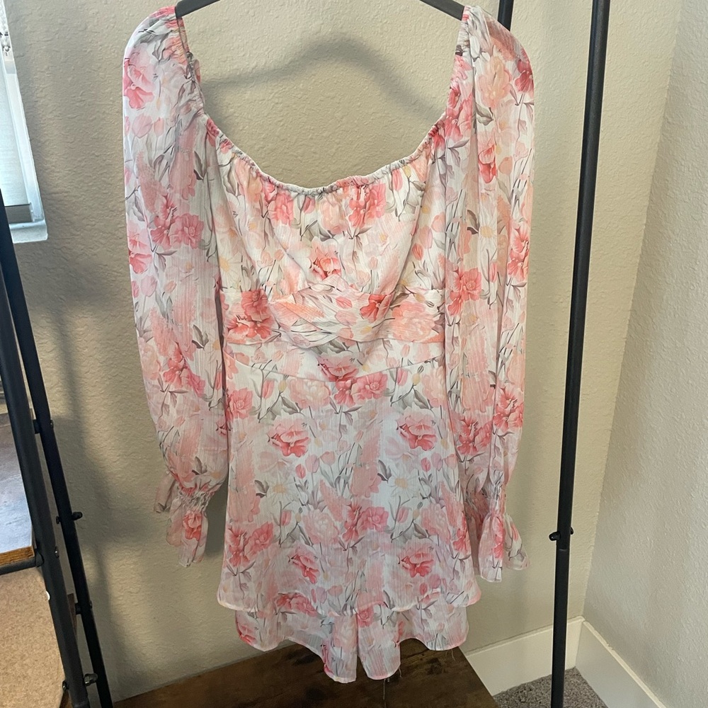 Long Sleeve Floral Romper